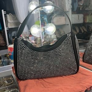 Black stud purse